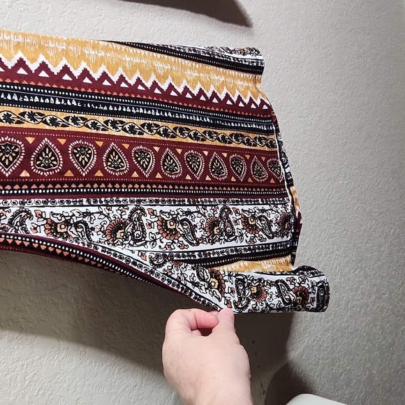 Eye Candy Pants Womens Size S  Boho Floral Bell Flare Stretch Bohemian 70s - Picture 2 of 10